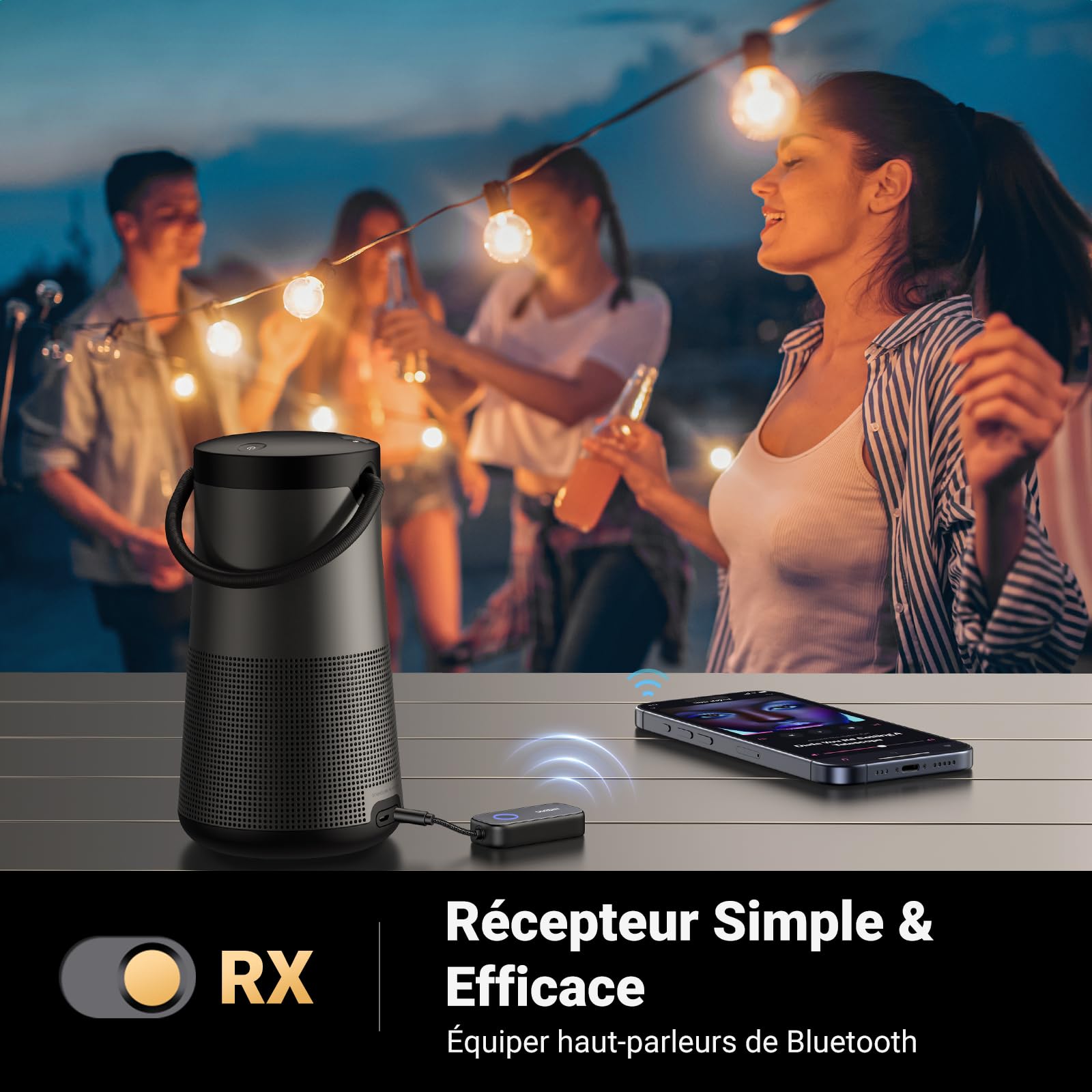 UGREEN aptX Émetteur Jack Bluetooth 5.3 pour TV Transmetteur Récepteur 2 en 1 pour Voiture Prise Jack 3.5 mm Adaptateur Bluetooth Audio pour Casque Écouteur Avion Enceinte Haut-Parleur