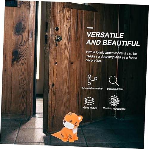 Miniatura 3 de STOBOK Tope de cuña silenciosa de tigre, sin perforaciones, tope de puerta antideslizante, tope de puerta de habitación, tope de puerta de tigre,