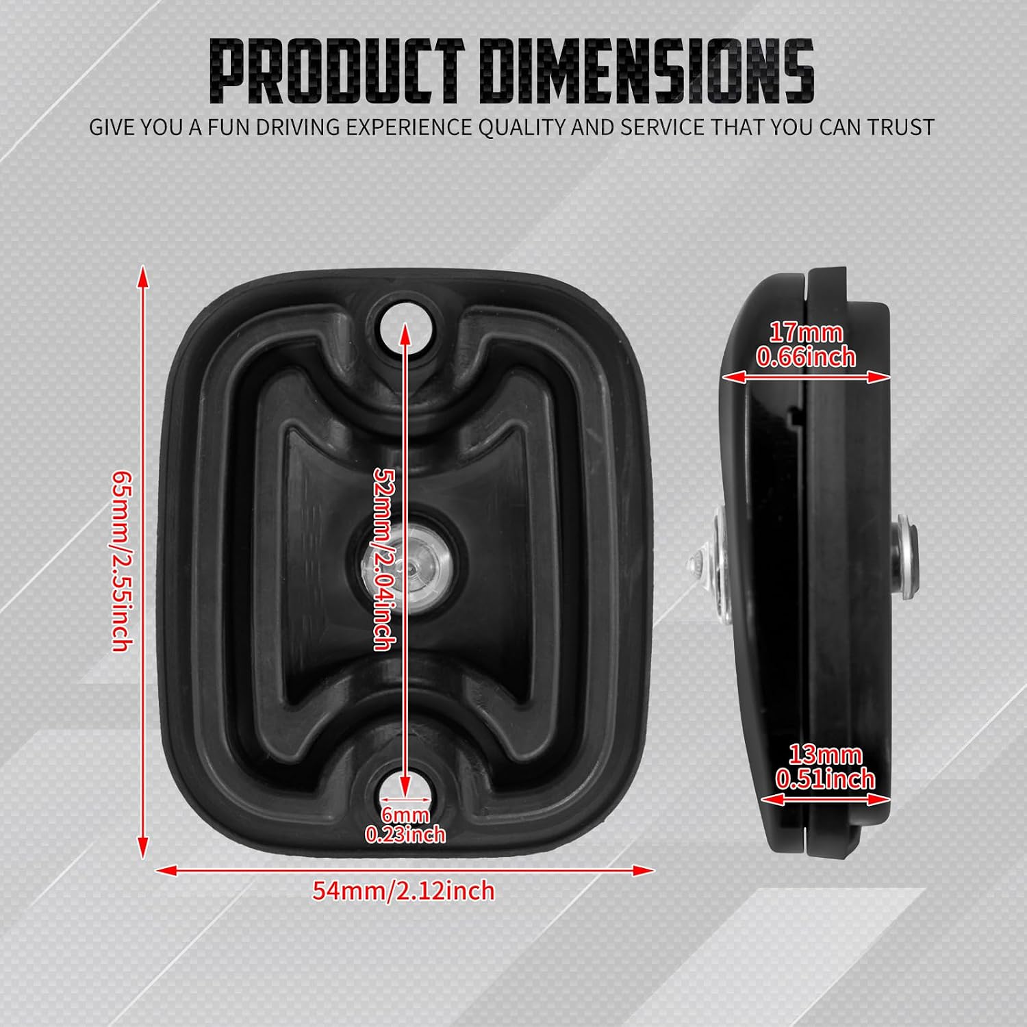 Front Brake Master Cylinder Cover for Harley Dyna Softail Touring Black