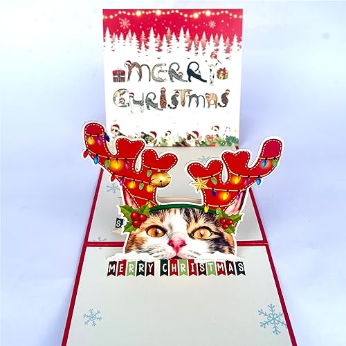 Miniatura 6 de DongNaiWin Tuxedo - Tarjeta de cumpleaños para amantes de los gatos, 3D, linda y divertida, tarjeta desplegable con sobre, felicitación de