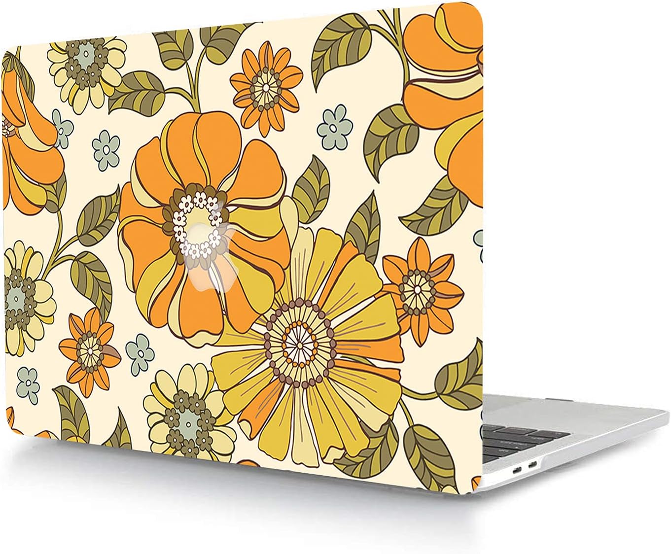 Hard Case Compatible with New MacBook Pro 16 inch Case 2021 Release A2485 M1 Pro / M1 Max with Retina Display & Touch ID, Plastic Shell Cover Case & Keyboard Cover Skin - Yellow Flowers