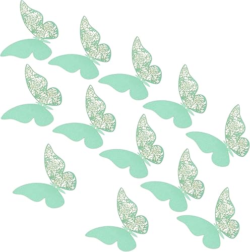 12 calcomanías de pared de mariposa 3D, decoración de pared de bricolaje, calcomanías de mariposas de papel extraíbles, decoración de dormitorio de