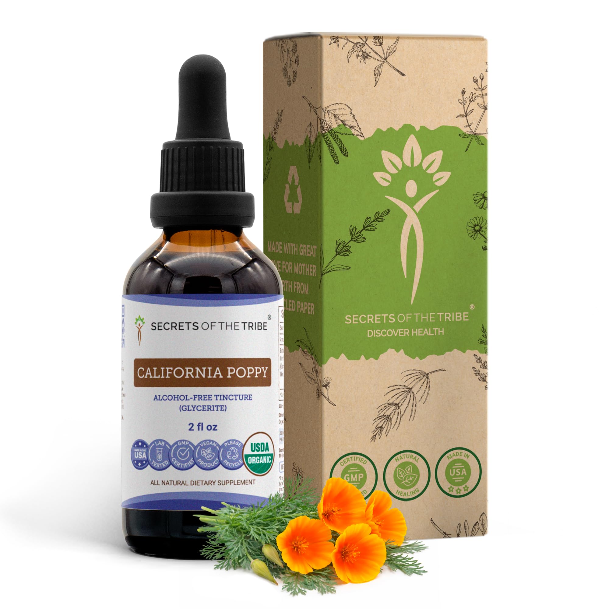 Secrets of the Tribe USDA Organic California Poppy Glycerite