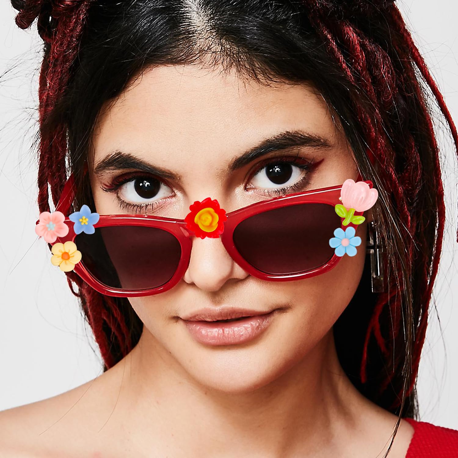 175Pcs Flatback Resin Flower Charms for Craft DIY Tiny Flower Cabochons Embellishment Mixed Colors Daisy for Jewelry Making Scrapbooking Resin Slime Charms Hair Clips Bracelets Phone Case Decor - Image 7