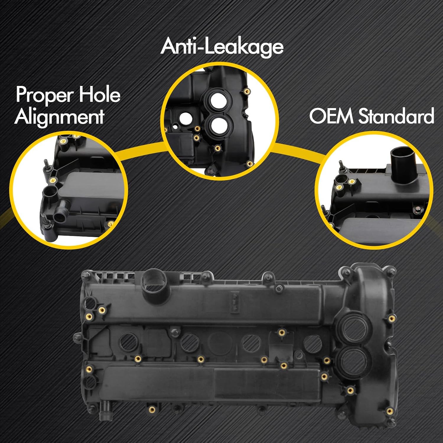 Engine Valve Cover Compatible with 2012-2017 Land Rover Discovery Sport LR2 Range Rover Evoque 2.0L L4 Replace LR038319 LR070360