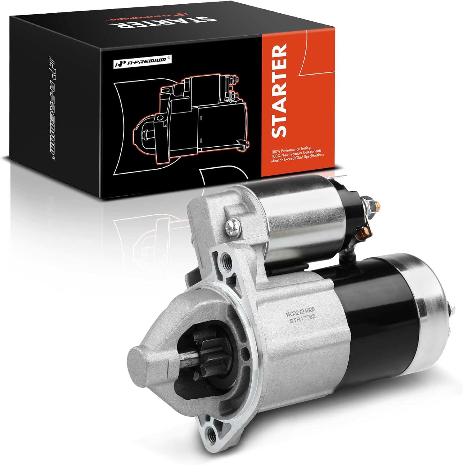 A-Premium Starter Motor Compatible with Hyundai Santa Fe 2001-2006, Sonata 1999-2005 & Kia Magentis 2001-2006, Optima 2001-2006, 2.4L, 12V 1.2KW 8 Teeth Clockwise, Replace# 36100-38090, TM000A13901