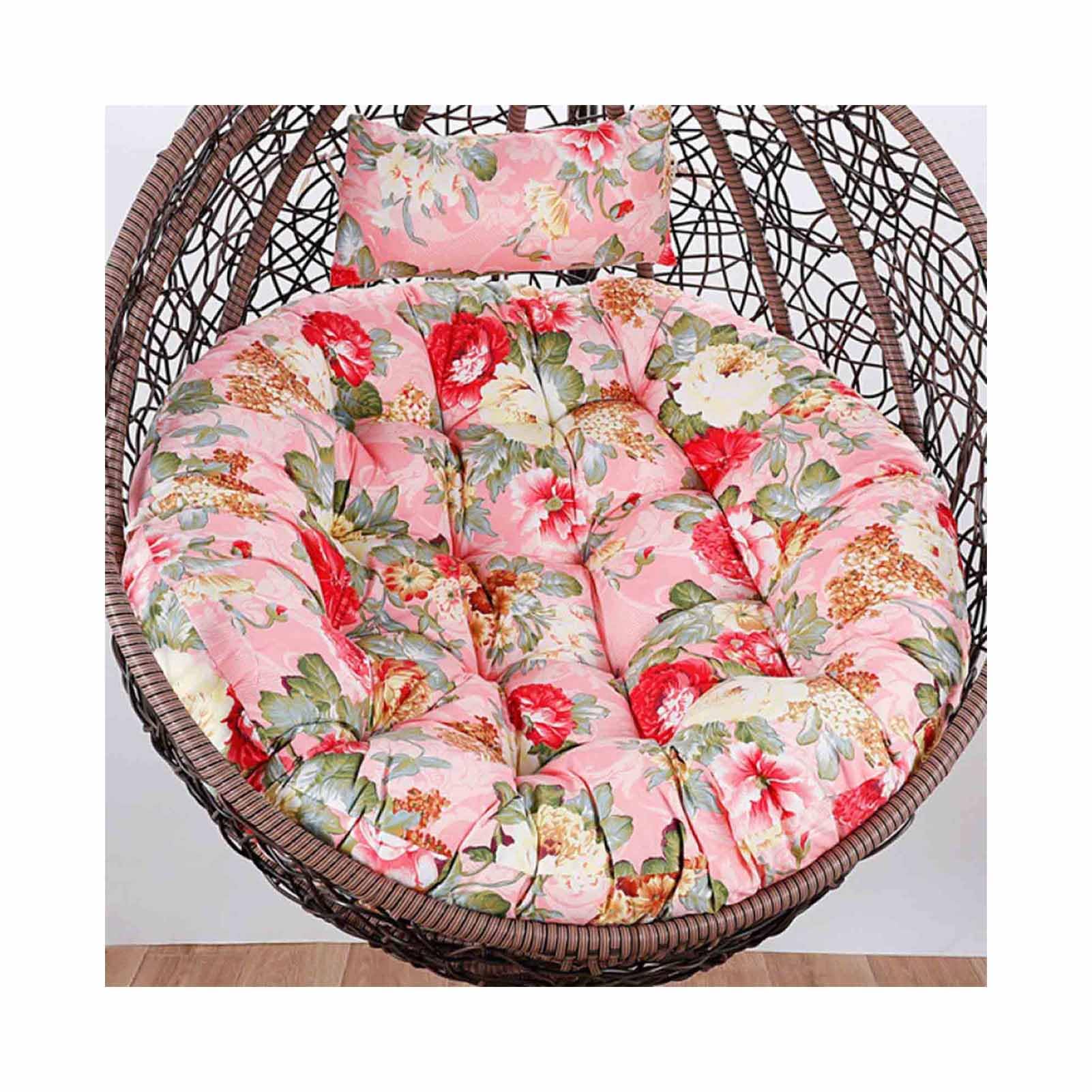 Egg Chair Cushion Replacement Hanging Basket Swing Chair Cushions With Headrest, Outdoor Indoor Thick Large Seat Cushion With Pillow Nest Back (Chair Not Included) (45" (pad jacket only),B)