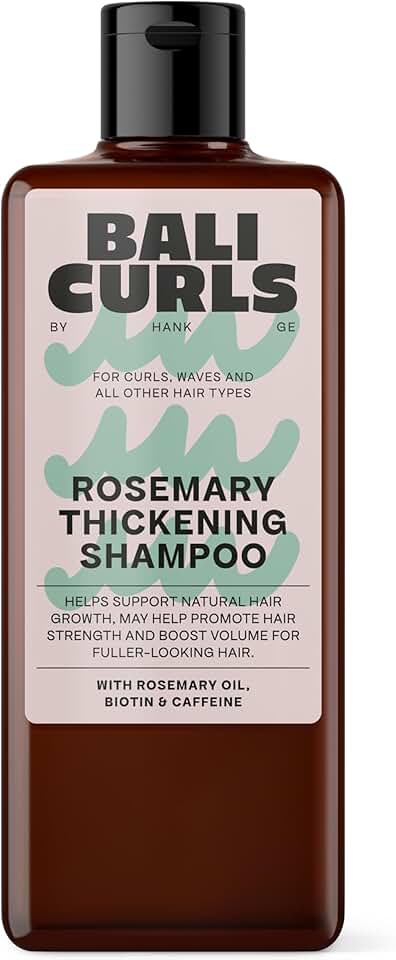 BALI CURLS Rosemary Thickening Shampoo – Stärkend mit Rosmarinöl, Biotin & Koffein – Veganes Volumen