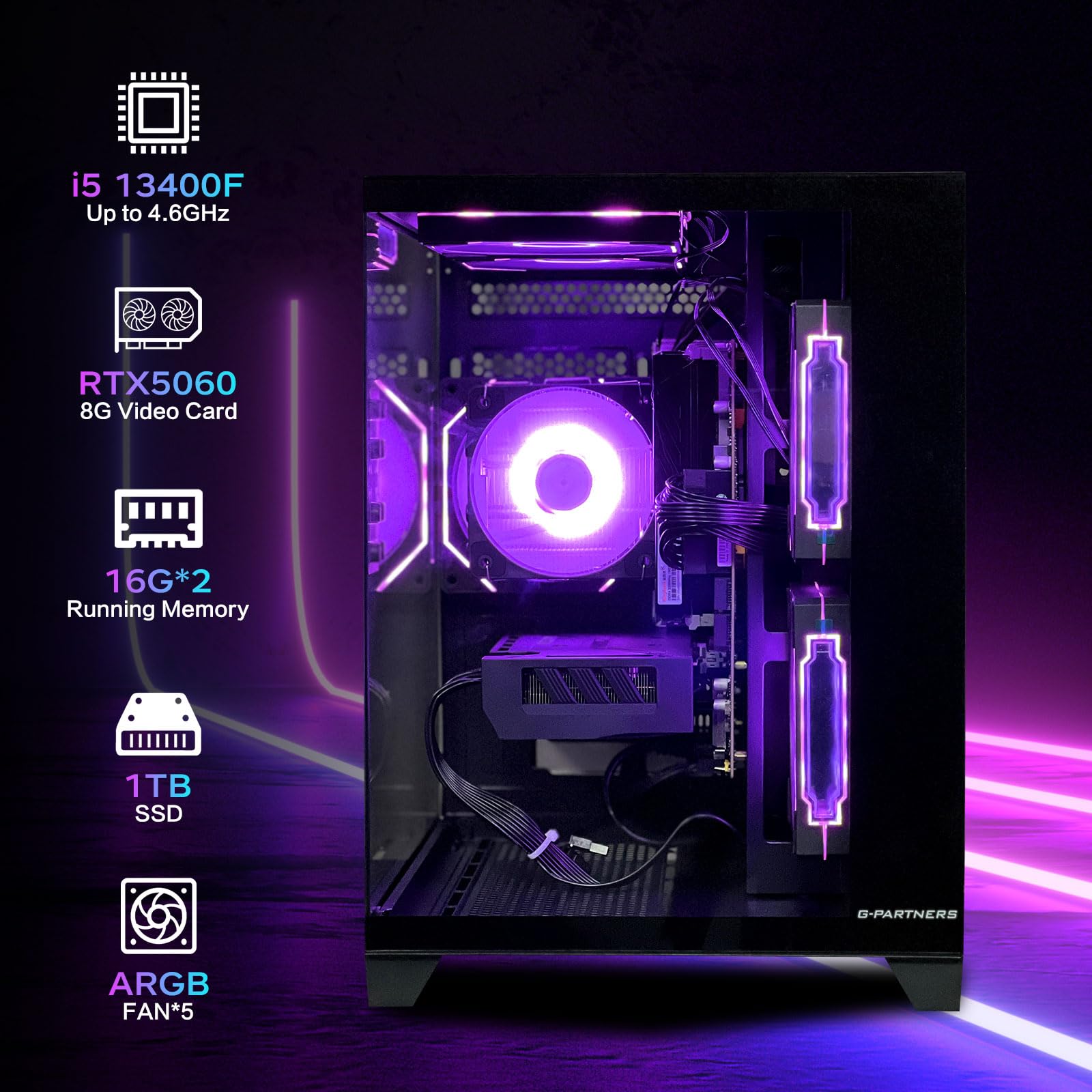 Amazon.com: ALCPOK Gaming PC Desktop Computer,i5 13400F,RTX