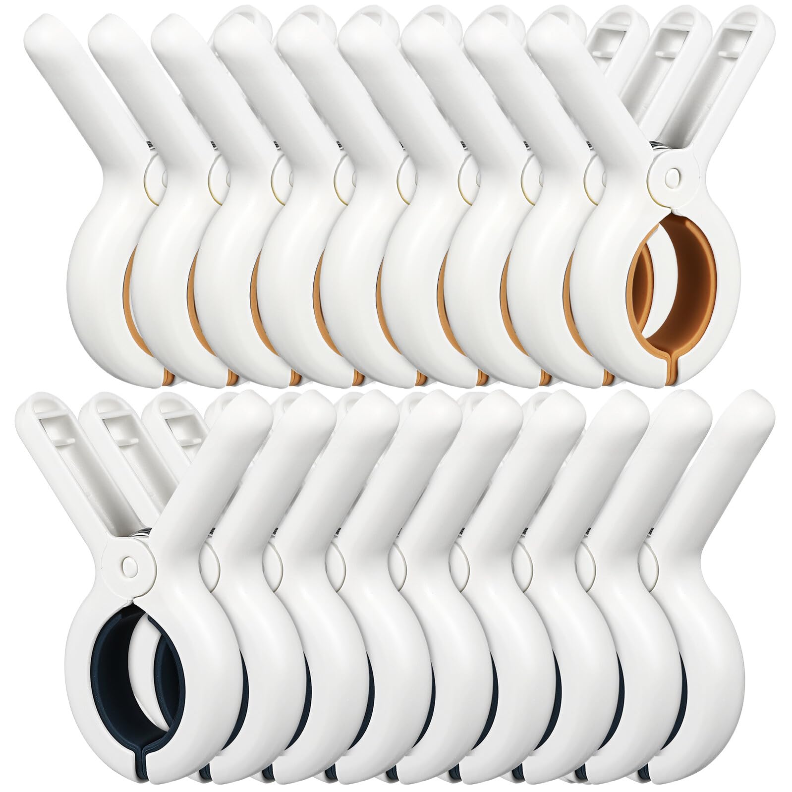 Mollette per Bucato per Asciugare Panni e Trapunte in Plastica Antivento 18 Pezzi Clip Resistenti per Esterno per Spiaggia e Asciugamani da Mare