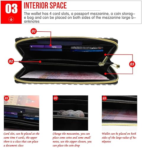 Miniatura 3 de doginthehole American Bulldog - Monedero de viaje para mujer, con cremallera y cremallera, A Design-x