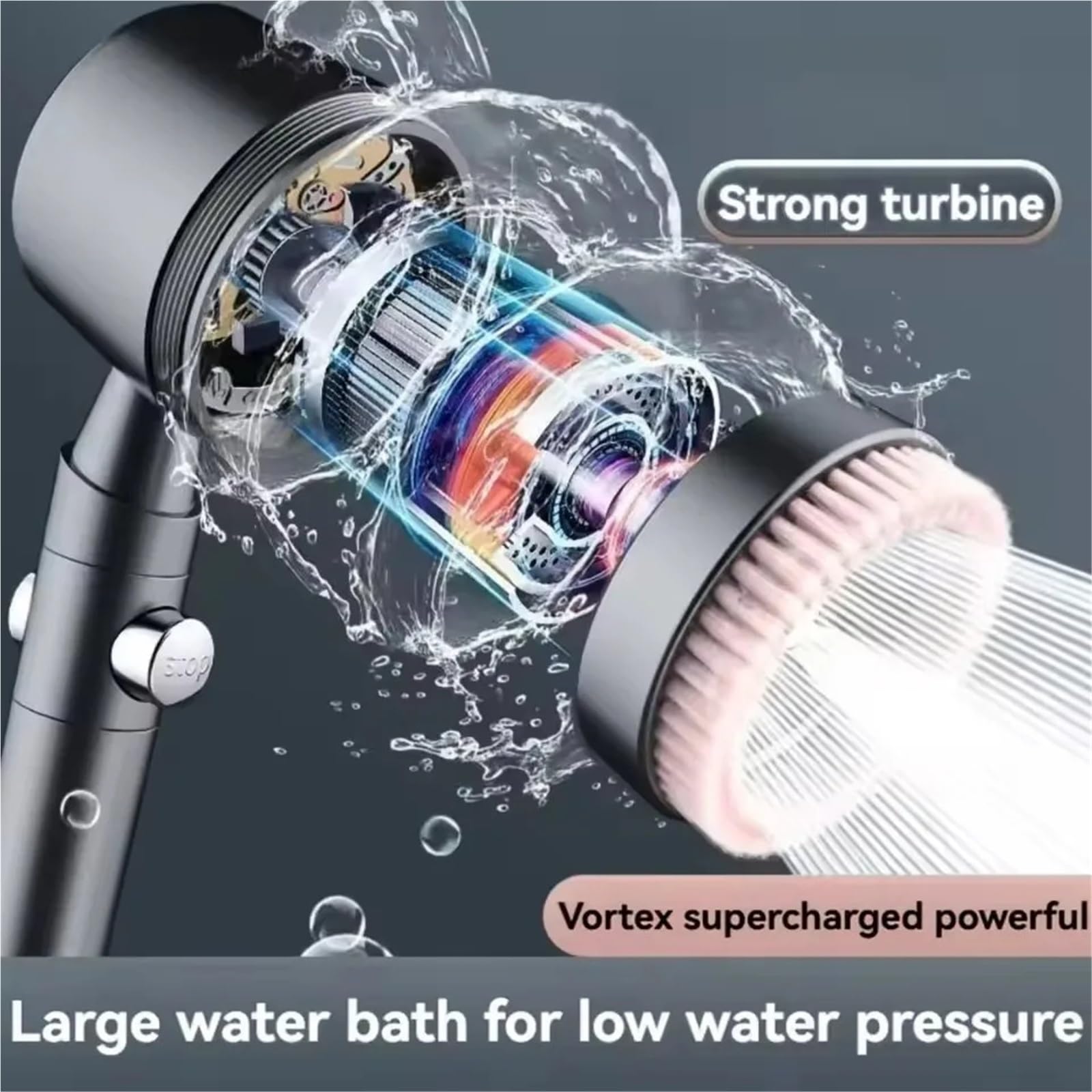 Soffione Doccia ad Alta Pressione con 5 modalità - Soffione Doccia Portatile con Filtro per Il Risparmio idrico, Completo di Tubo Flessibile e Supporto per Il Bagno, Che Aumenta Il