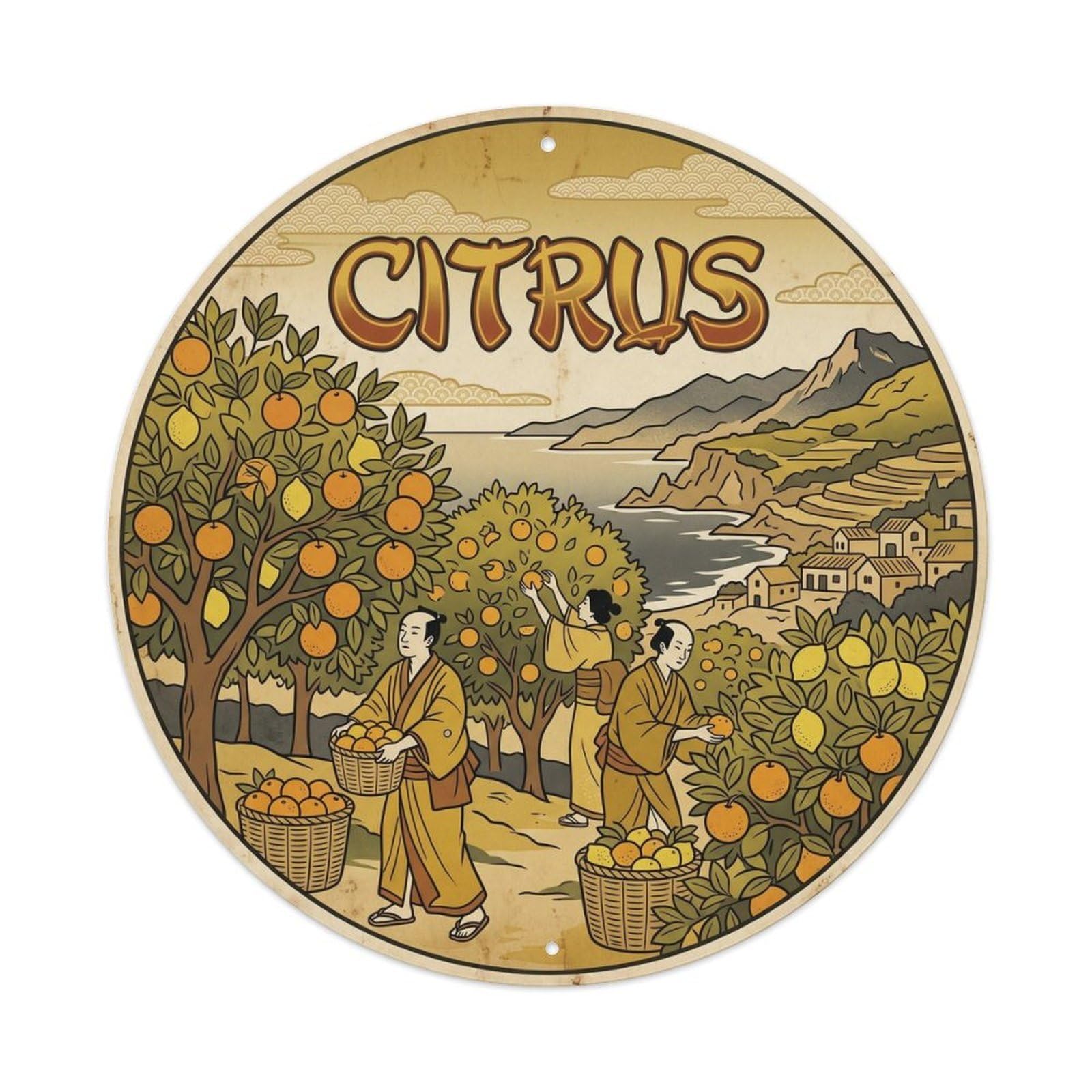 Mallorca Citrus Fruits Local Cuisine Travel Island Metal Tin Sign