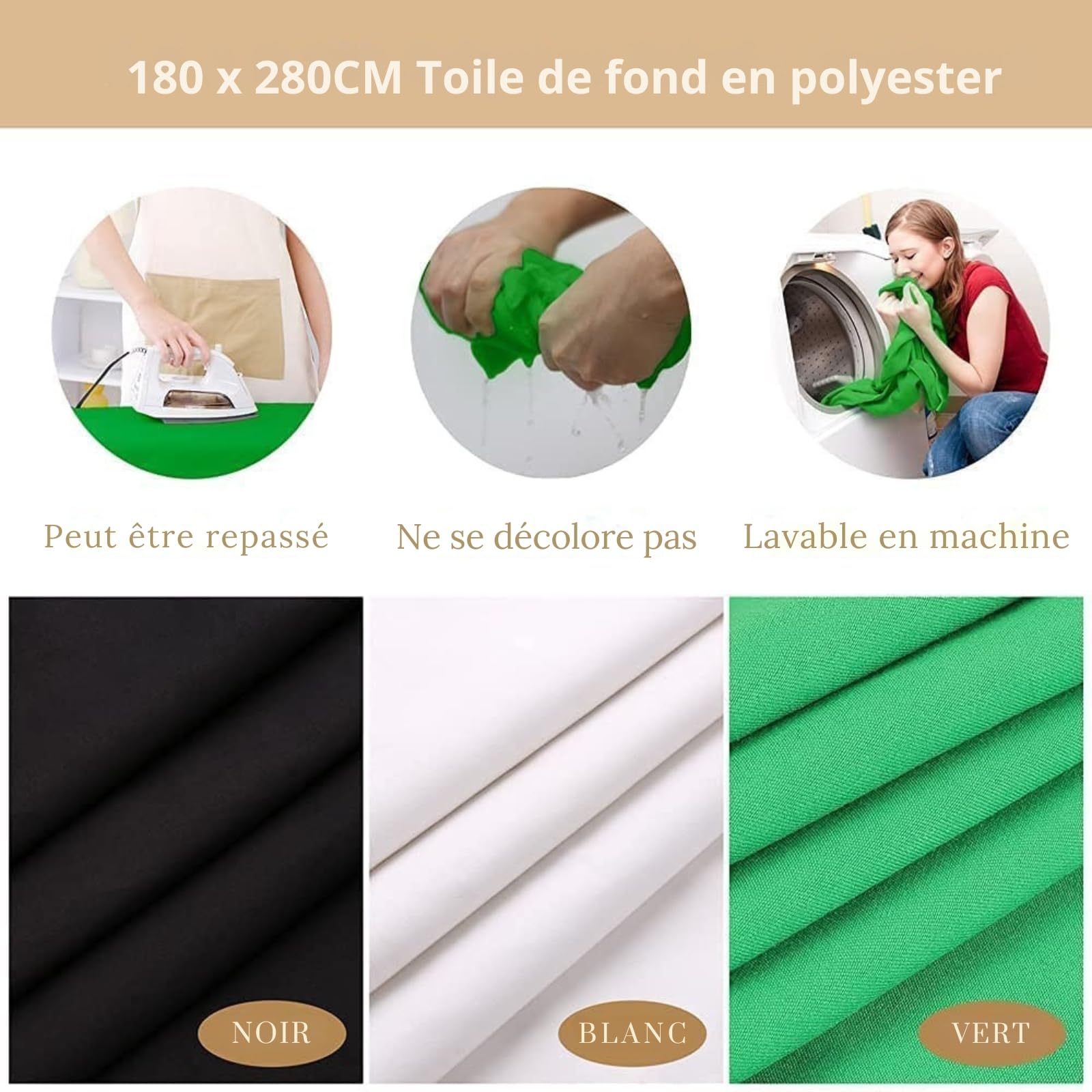 LEADZM Kit Studio Photo et éclairage, 2m x 3m Système de Support de Toile de Fond, Ampoules LED Parapluie Continu pour Portrait et Photographie Vidéo (LE002)