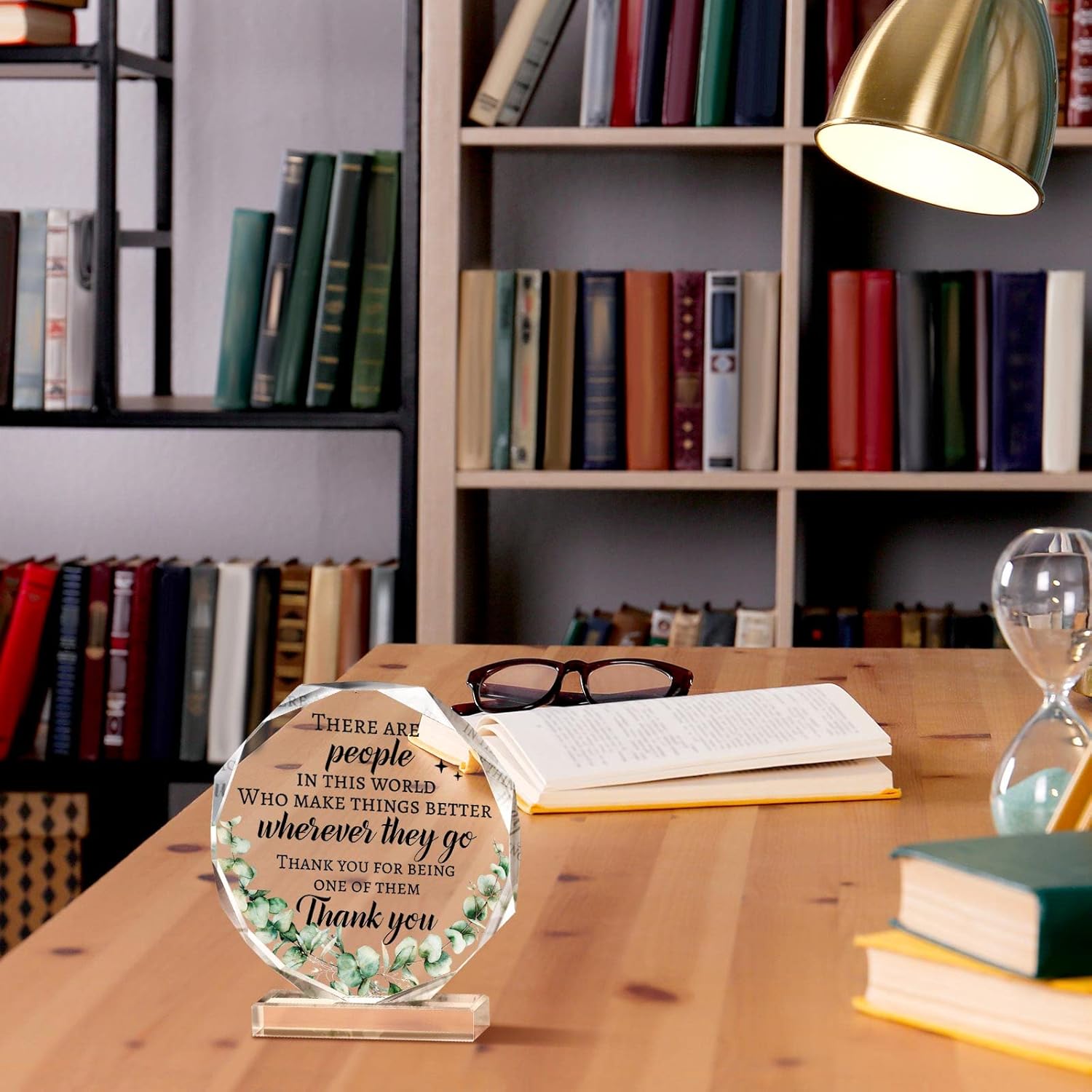 Yinder Thank You Gifts for Women Appreciation Gifts for Coworker Employee Nurse Teacher Leader Boss Inspirational Quotes Acrylic Desk Decor for Home Office Farewell Retirement - Image 5