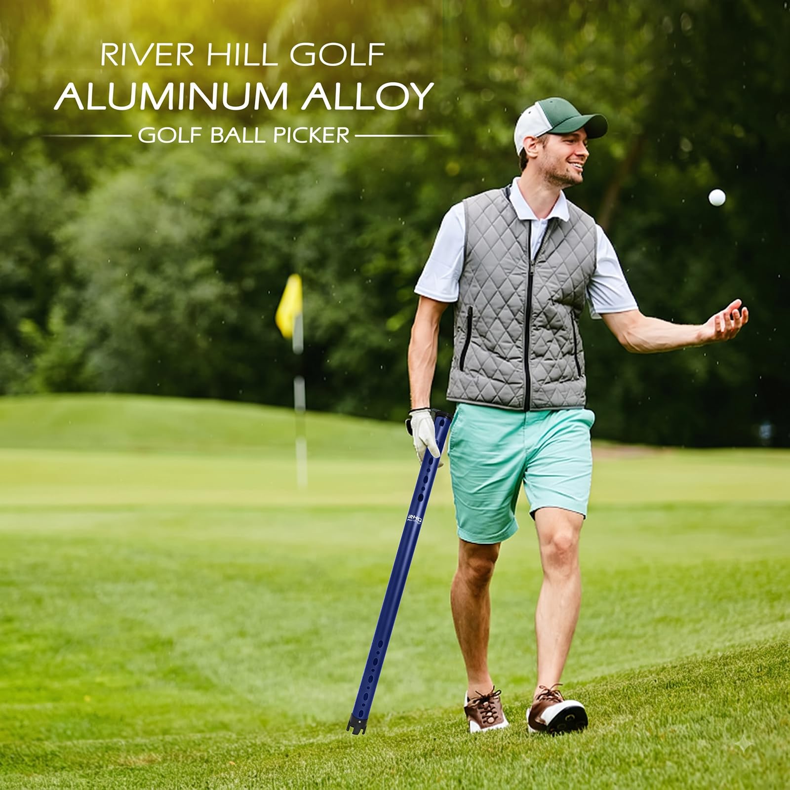 Recuperador de pelotas de golf, tubo superior de aleación de aluminio, agarrador de pelotas de golf, recolector de pelotas, dispositivo de herramienta de recogida para hombres y mujeres