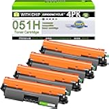 greencycle 4 Pack High Yield CRG051H Toner Replacement Compatible for Canon 051H Black Toner Cartridge 2169C001 051 ImageClass MF264dw MF267dw MF269dw Printer(4PCS,4000 Pages)