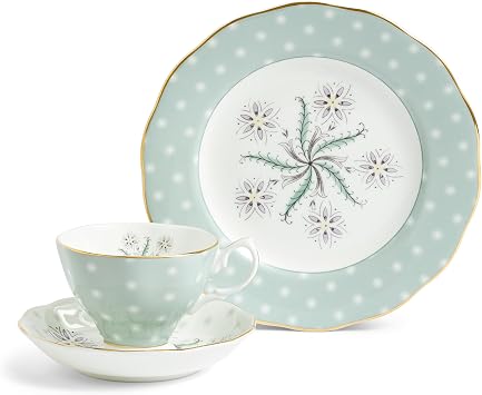Royal Albert 100 Years Teacup, Saucer, Plate, 3 Piece Set Jubilee 1950, Multi