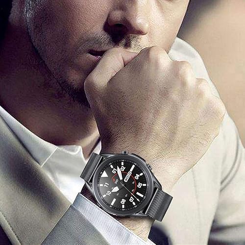 Vista 107 de Correas compatibles con Samsung Galaxy Watch de 1.81 pulgadas / Galaxy 3 de 1.77 pulgadas / Gear S3, correa de repuesto de malla metálica de acero
