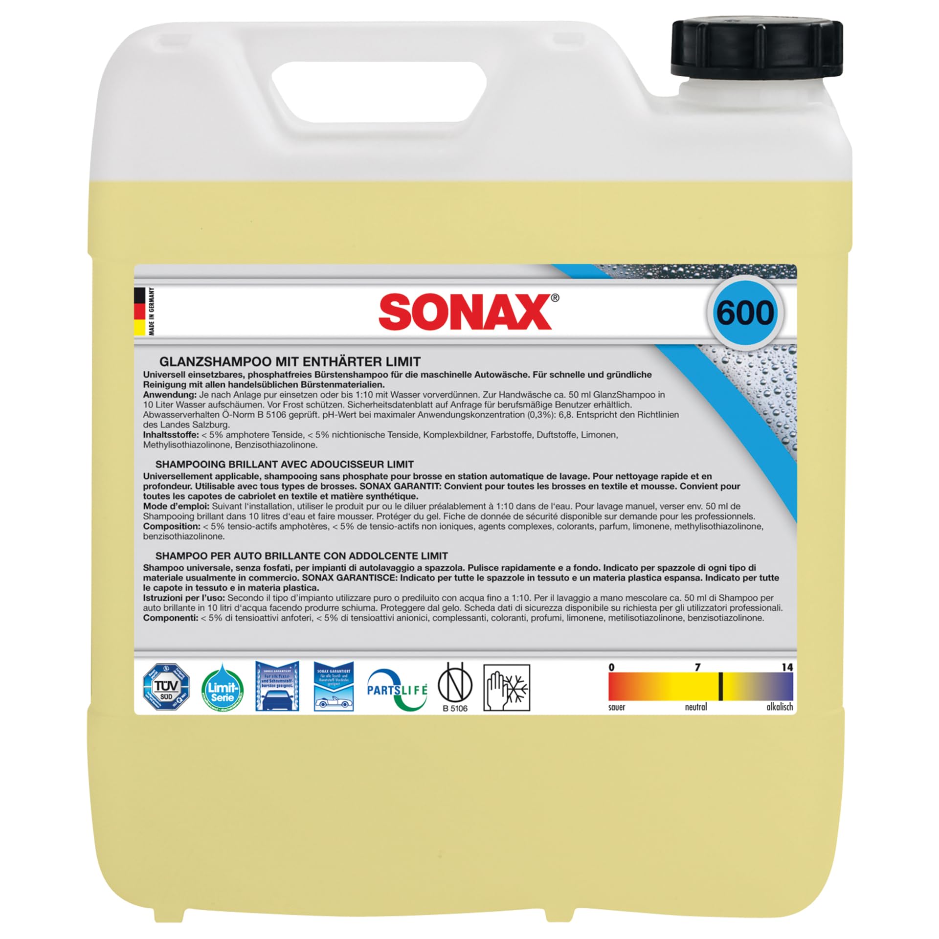 Sonax 600.600 szampon z połyskiem 10 l