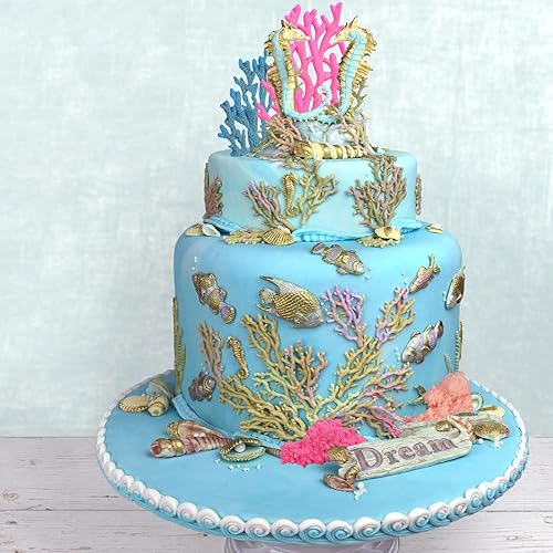 Miniatura 5 de Moldes de silicona de chocolate con ballena delfín, pulpo, león, pez océano, serie fondant moldes para decoración de pasteles, decoración de