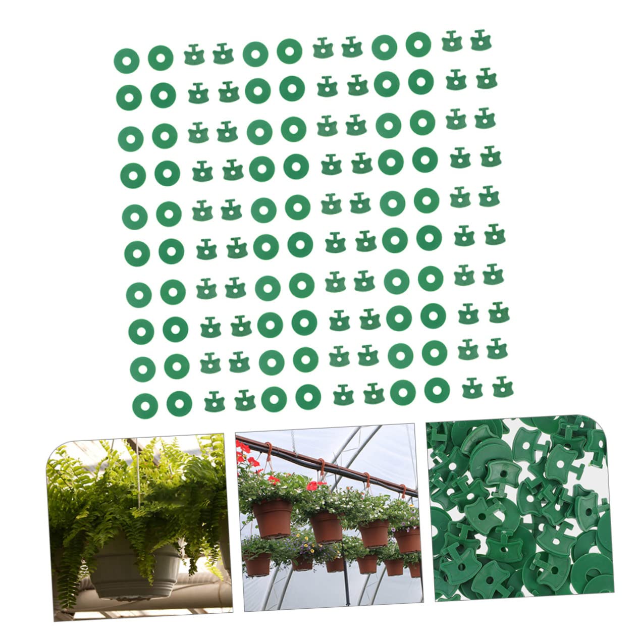 ifundom 200 Set Clip di Fissaggio per Serra Clip di Fissaggio per Piante Pianta Netto Coperture Riutilizzabile Rete Viti Clip in Serra Clip per Reti da Giardino Pp Verde