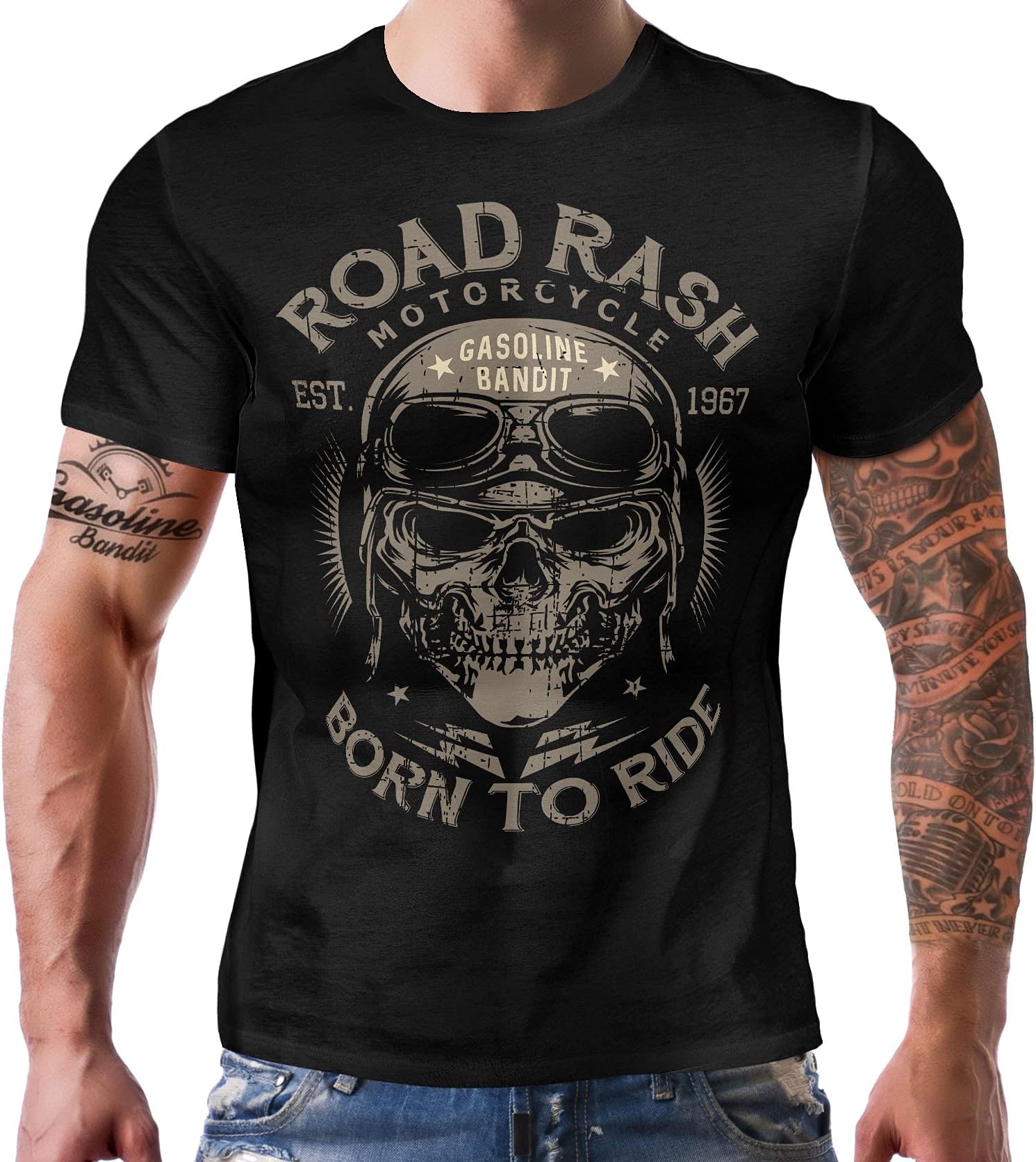 Original Biker Racer T-Shirt: Road Rash - Born to Ride