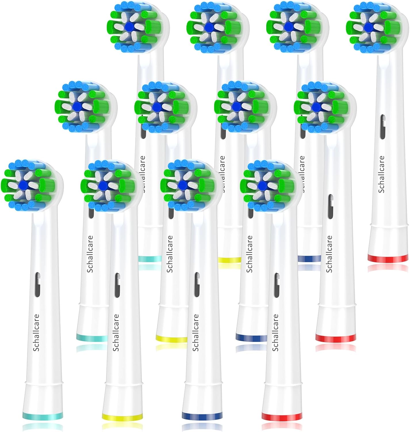 Precision Replacement Toothbrush Heads Compatible with Braun Oral b 7000/Pro 1000/3000/8000/9600/ 5000/Genius and Smart Electric Toothbrush (White-8pcs)