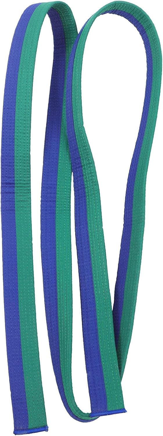 Ipetboom Taekwondo Belt 2.4m Green Blue Training Waist Wrap Martial Arts Uniform Belt for Students and Adults