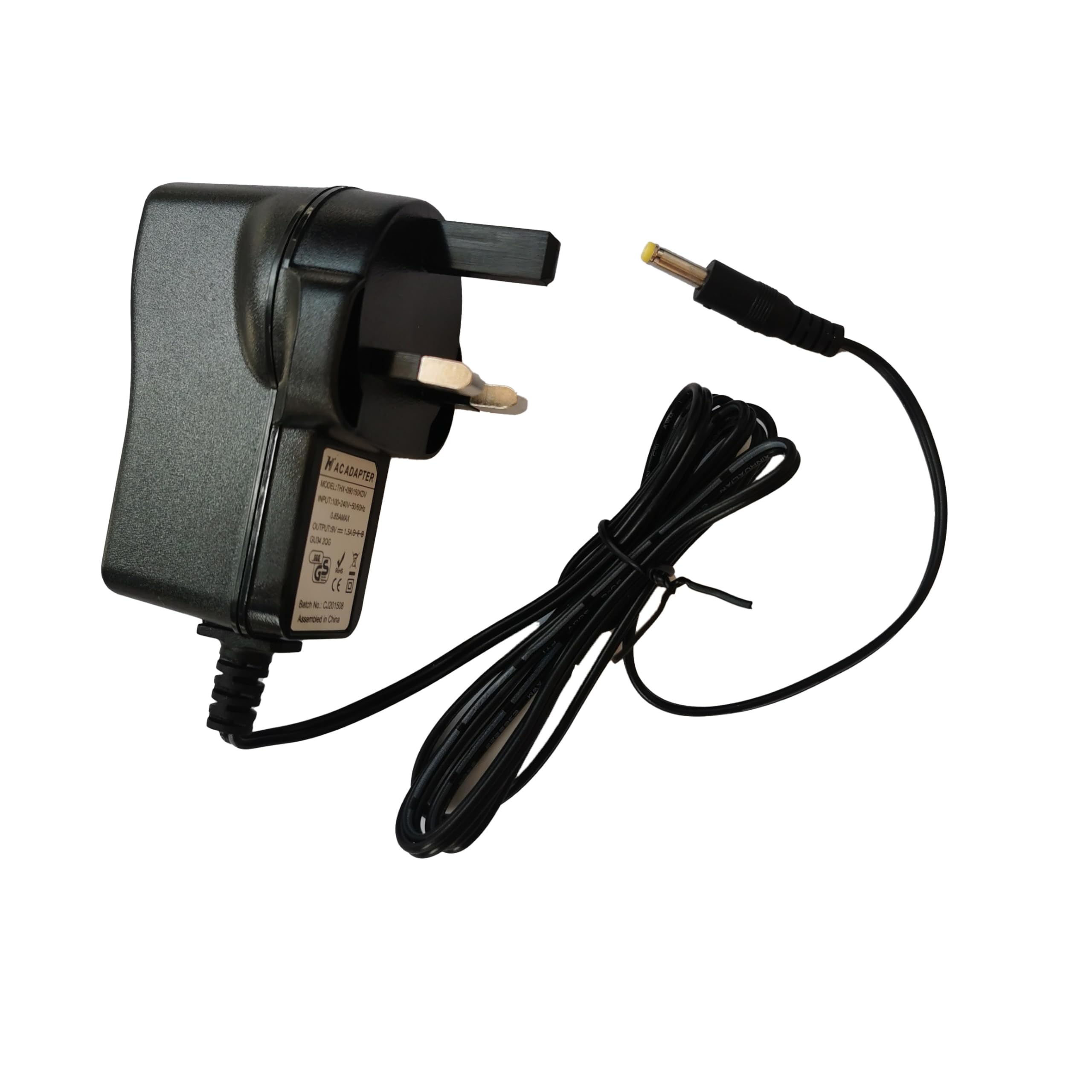 Generic Power Adapter Compatible for GPO Attache Briefcase Record Player Turntable, Mains Supply, Barrel Connector, 5V DC, 2A, AC, Non-Portable, 1 Count