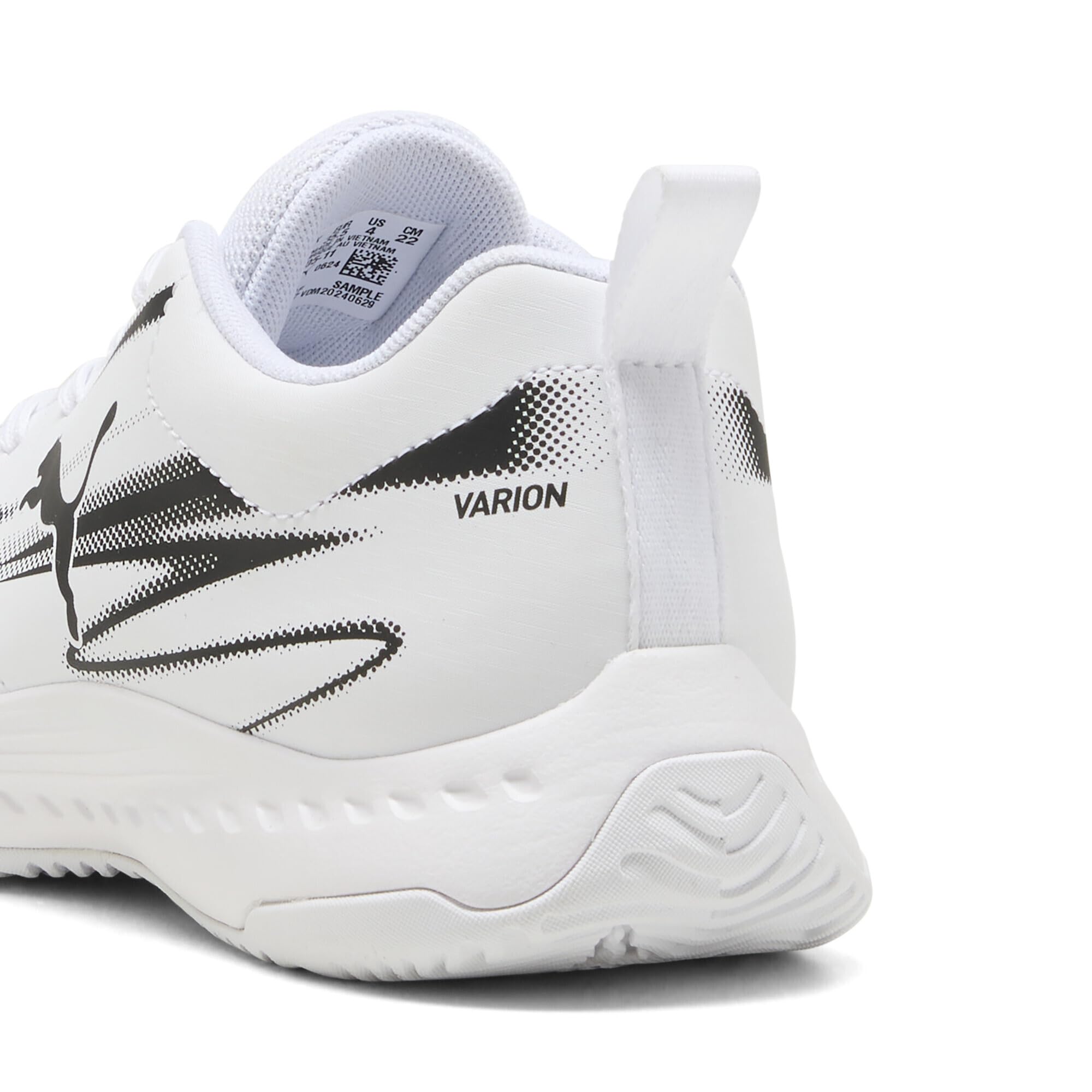 PUMA VARION II JR, Indoor Court Shoe, White Black, 34 EU