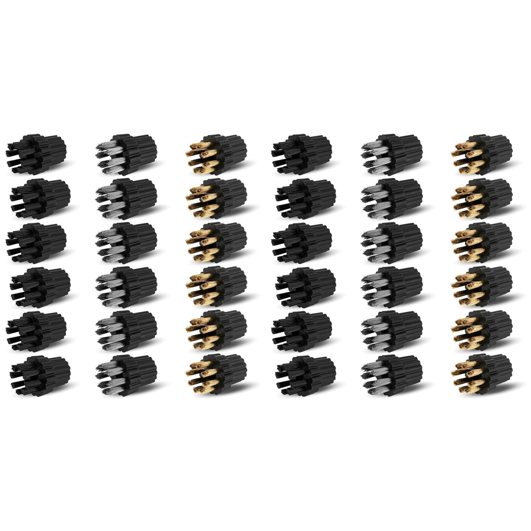 Aundhegrtt 36PCS Steam Cleaner Brush Head, M8 Steam Cleaner Attachments, Steamer Accessories Replacement Parts, Cleaning Brush Head