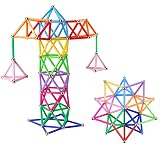 Juego de 145 piezas de varillas magnéticas de construcción y bloques de construcción, juguetes educativos magnéticos, bloques magnéticos, varillas, juego de juguetes apilables para niños y adultos
