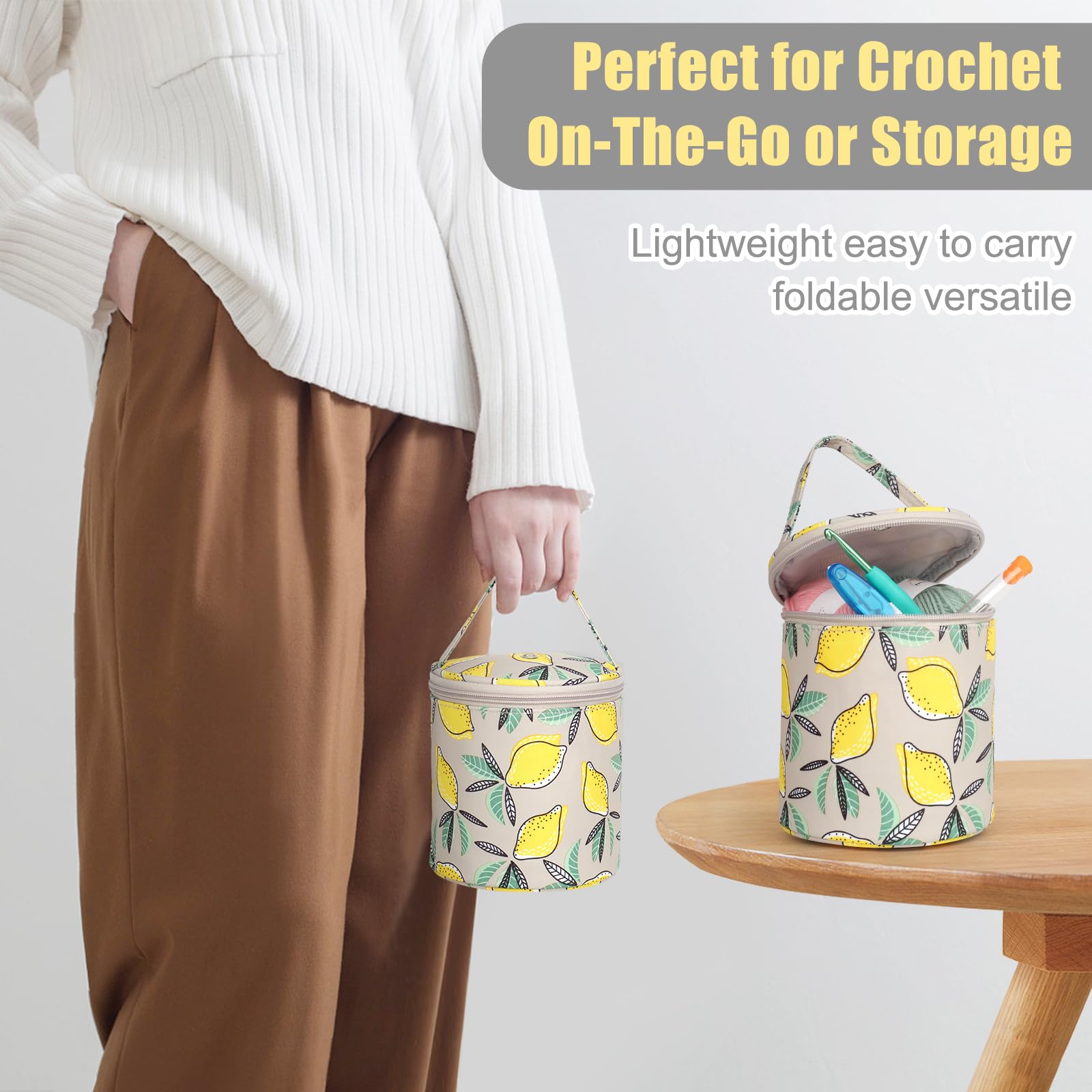 Craft Project Tote PATIKIL Yarn Storage Bag - Portable Knitting ...