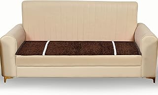 Yellow Weaves Feather Touch 3 Seater Sofa Slip Cover, Coffee (22 X 68 Inches) Price In India