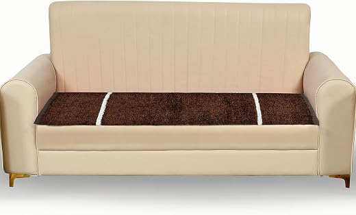 Yellow Weaves Feather Touch 3 Seater Sofa Slip Cover, Coffee (22 X 68 Inches)