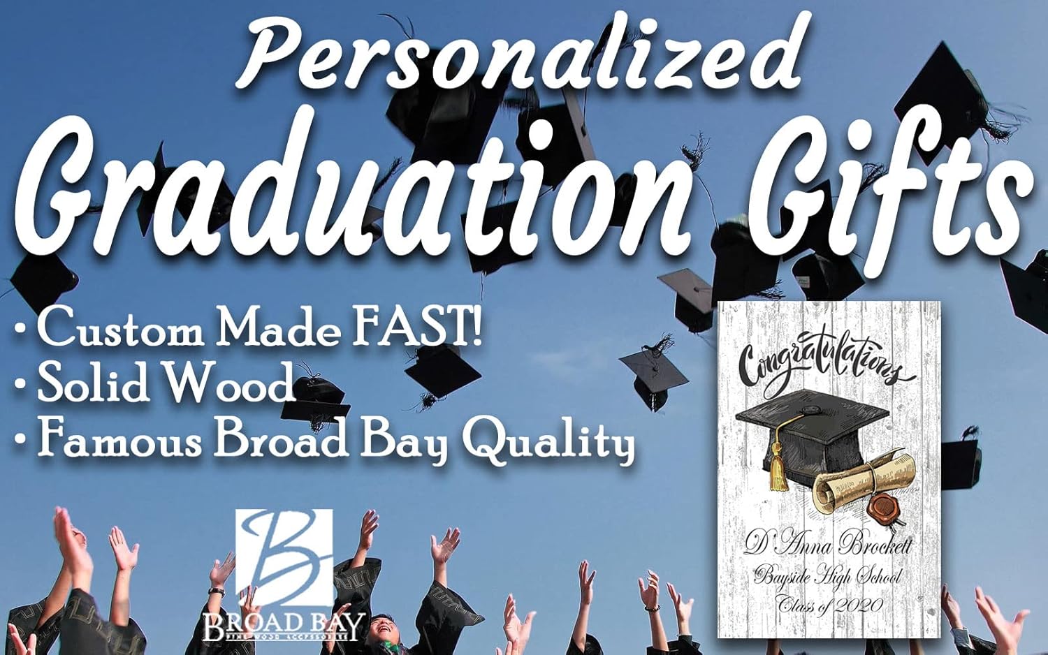 PERSONALIZED Graduation Gift UNIQUE Custom Grad Present for High School Graduation or College & University
