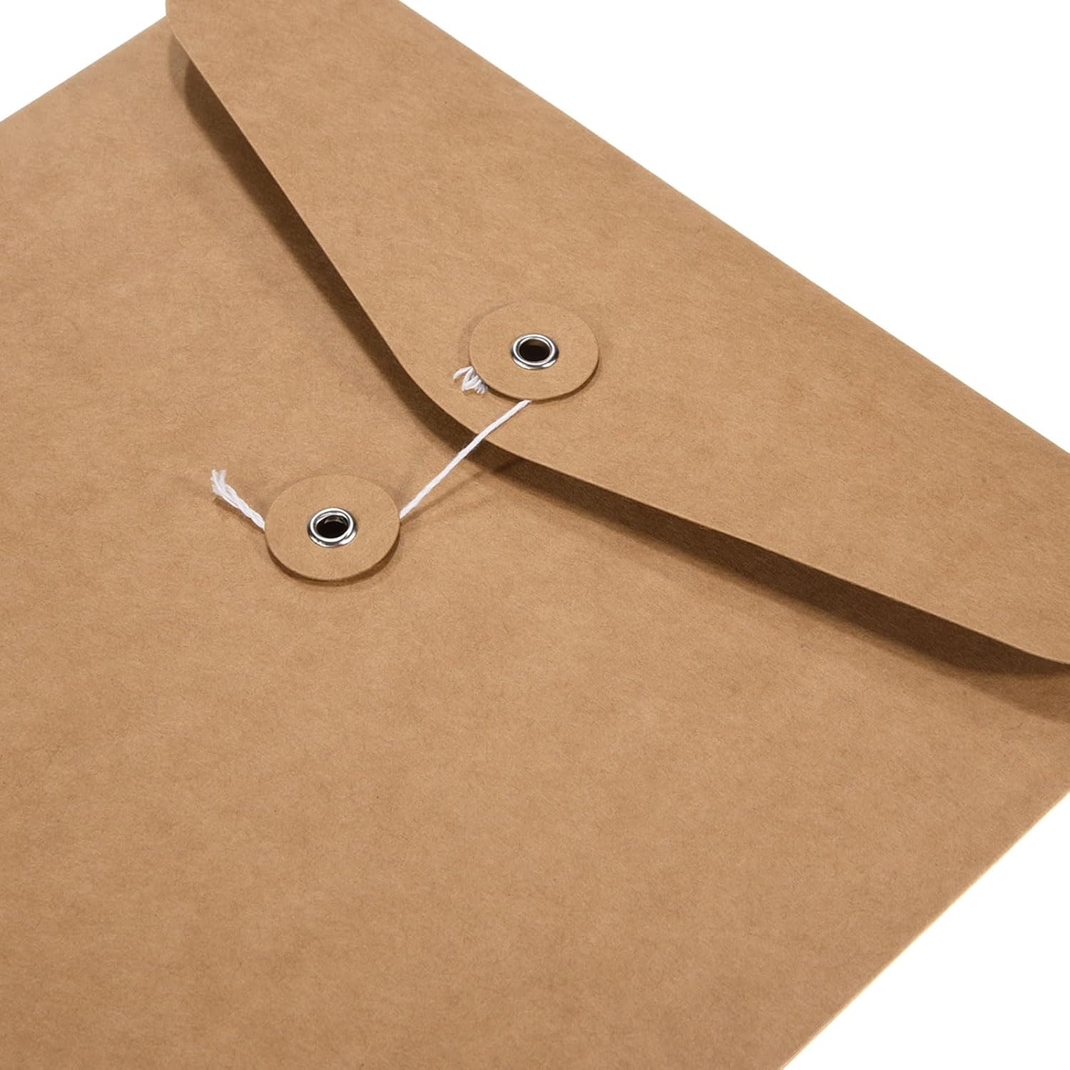 PATIKIL String File Folders 10 Pack A4 Size Document Letter Organizer Holder Filing Envelopes Jacket for Office, Brown