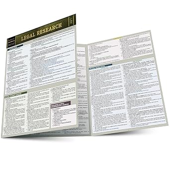 Legal Research: a QuickStudy Laminated Reference Guide