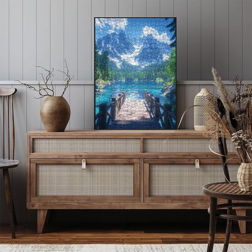 Puzzle 5000 Teile Erwachsene, Jigsaw Puzzle Erwachsene 5000 Teile, Woodbridge See Puzzles, Impossible Klassische Puzzles, Herausfordernde Familie Spiele, für Home Decor und Geschenke DX0YL2-720