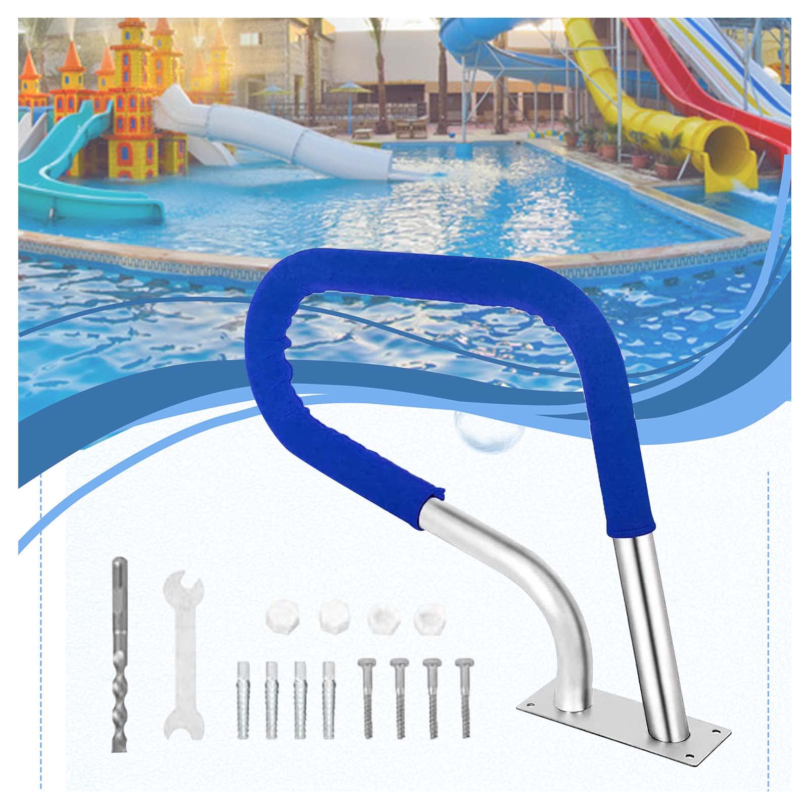 Rampe d'escalier de piscine securisee et main courante inox 304 pour terrasse et abords de bassin
