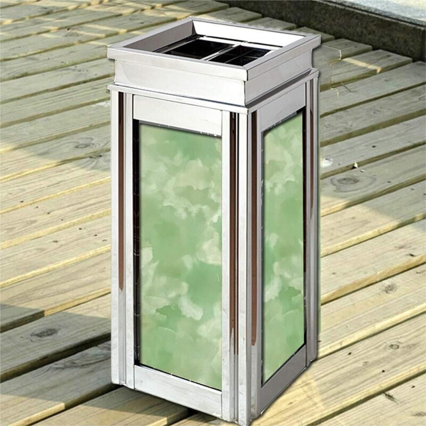Papelera Oficina Cubos De Basura Bote De Basura De Acero Inoxidable para Uso Comercial En Hoteles con Cubo Interior Galvanizado Y Asa De Transporte Papelera para Comunidad(A)