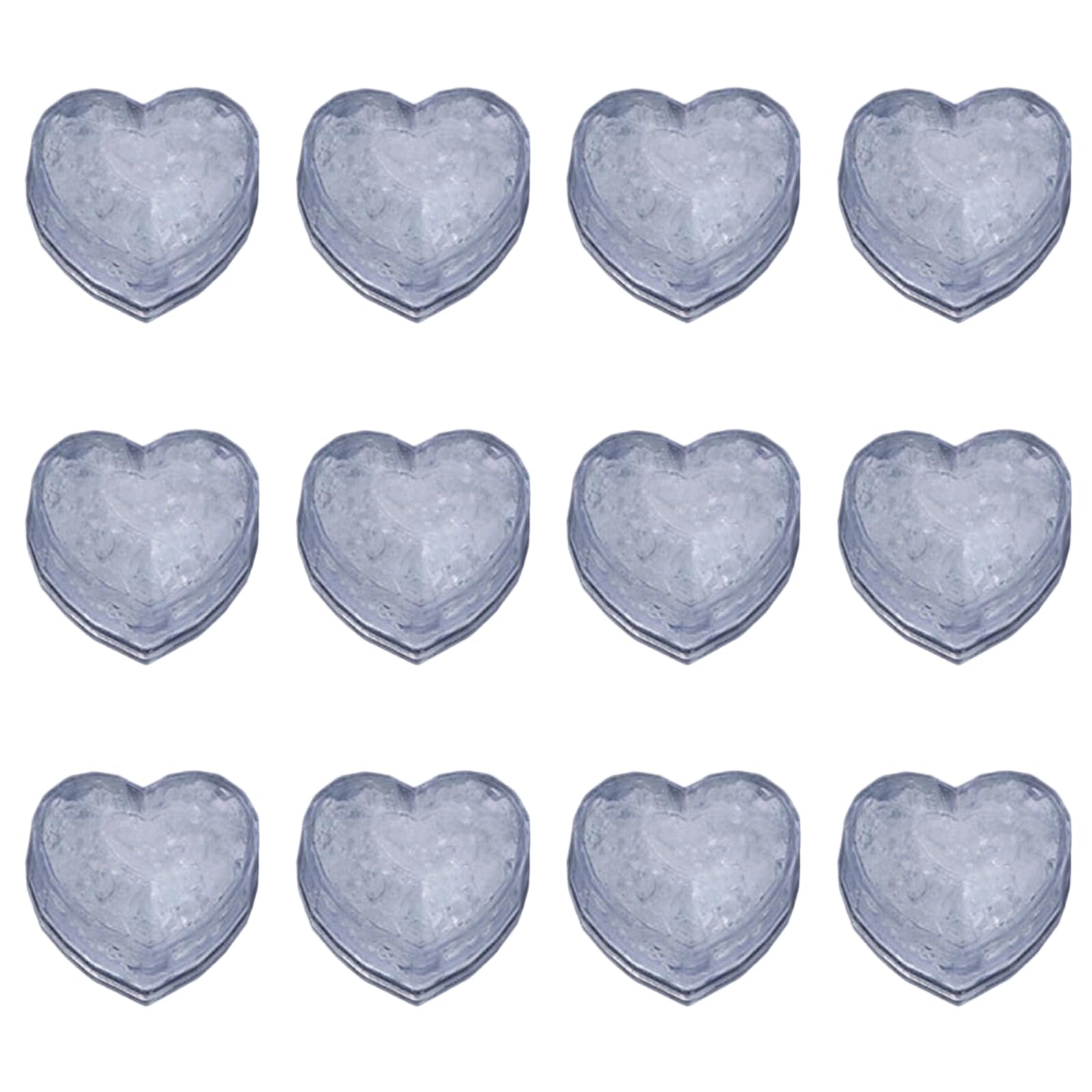 Kalttoy 12pcs Water Activated LED Flashing Heart Shape Ice Cubes Atmospheres Light Party Drink Decorations for Beverage Use Water Activated LED Ice Cubes