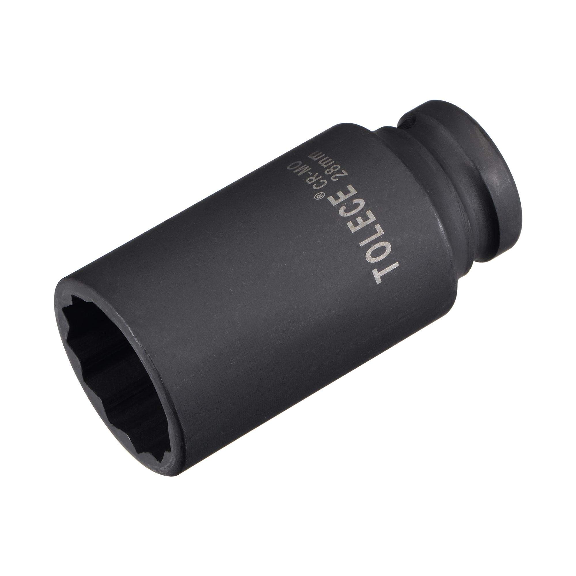 Uxcell 12-Kant-Tief-Stecknuss 36 Mm – 1/2" Antrieb, 78 Mm Lang, Aus Chrom-Molybdän-Stahl