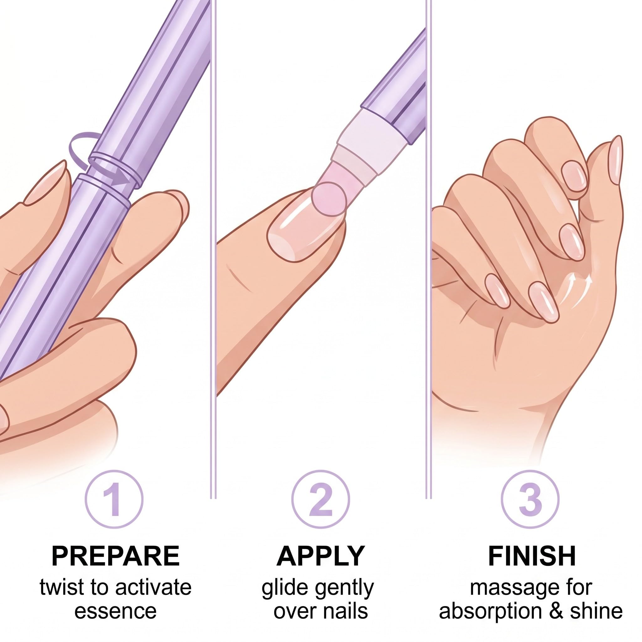 GXGM 2 Pezzi Penna Olio per Cuticole Unghie, Nail Care Pen, Strumento 3 in 1 per Rimuovere, Idratare e Rinforzare Cuticole, Ripara Unghie Secche e Screpolate