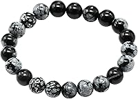 Vista 708 de Amazing Gemstone Pulsera de cristal para mujeres y hombres, pulsera de cristal curativo de protección, pulsera elástica con cuentas de piedras