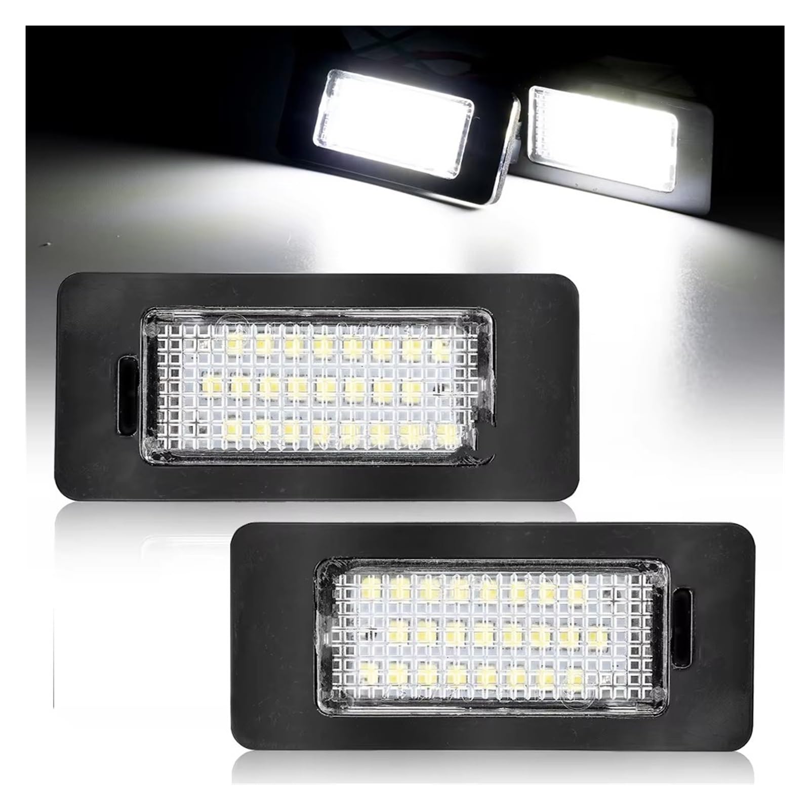 Luz de matrícula Trasera 2PCS Luz de matrícula LED para Skoda para Rapid para Octavia para Superb para B6 para Fabia 2009-2015 Luces de matrícula
