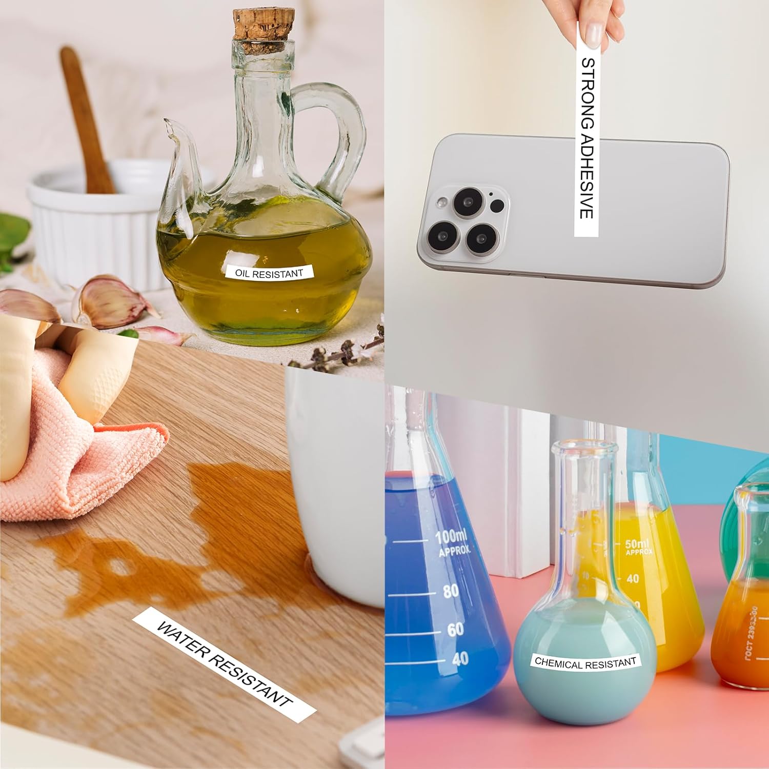 Clear Label Maker Tape Compatible for Dymo Label Maker Refills Clear Transparent 16952 S0721530 Letra Tag Refills 12mm x 4m for Letra Tag LT-100H LT-100T Plus LT-110T QX50 2000 XR, 9 Pack - Image 4