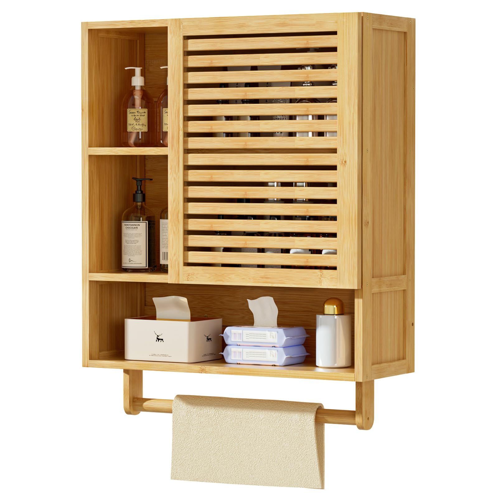 Armadietto Bagno Rovere Sonoma 25x26,5x170 cm Legno