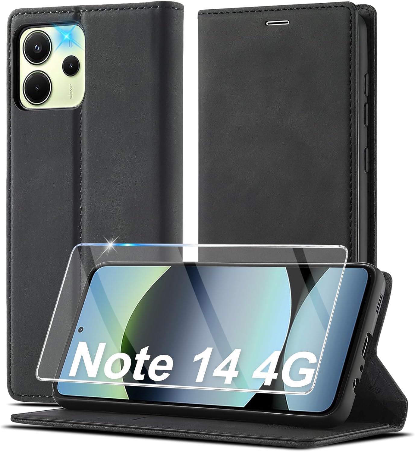 Ailicici Custodia a portafoglio in pelle per Xiaomi Redmi 15